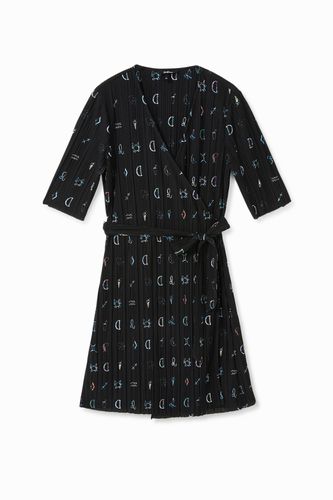 Pleated short dress - BLACK - S - Desigual - Modalova
