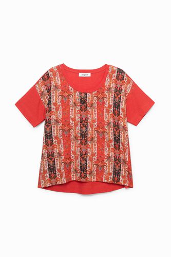 Boho T-shirt friezes - RED - S - Desigual - Modalova