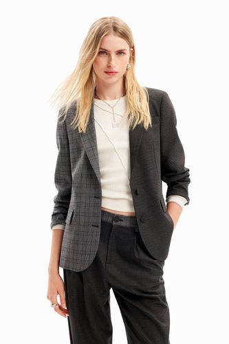 Straight houndstooth patch blazer - - XS - Desigual - Modalova