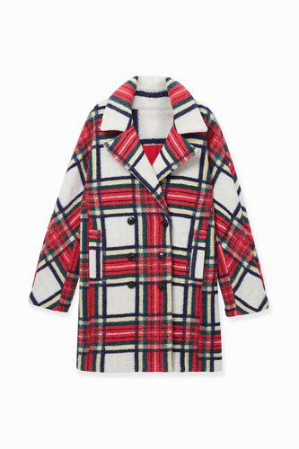 Cloth tartan coat - RED - 38 - Desigual - Modalova