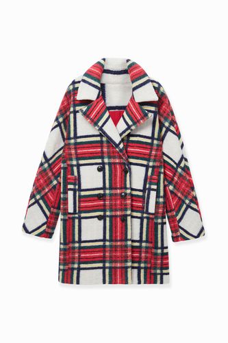 Cloth tartan coat - RED - 44 - Desigual - Modalova