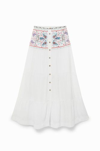 Falda larga paisley - WHITE - S - Desigual - Modalova