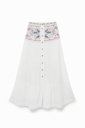 Long paisley skirt - WHITE - M - Desigual - Modalova