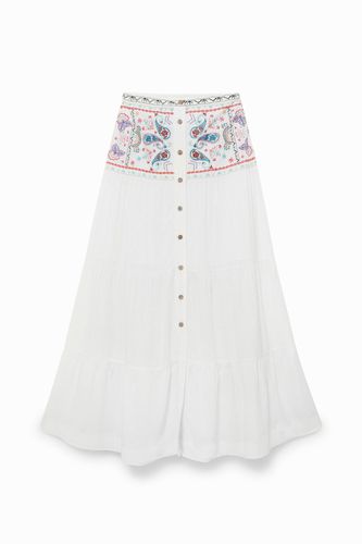 Long paisley skirt - WHITE - XS - Desigual - Modalova