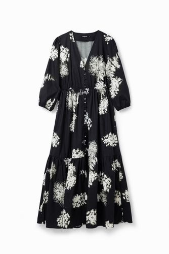 Vestido camisero midi flores - Desigual - Modalova