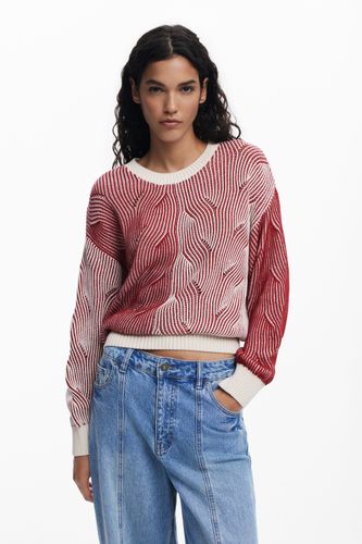 Jersey de punto bicolor - RED - S - Desigual - Modalova
