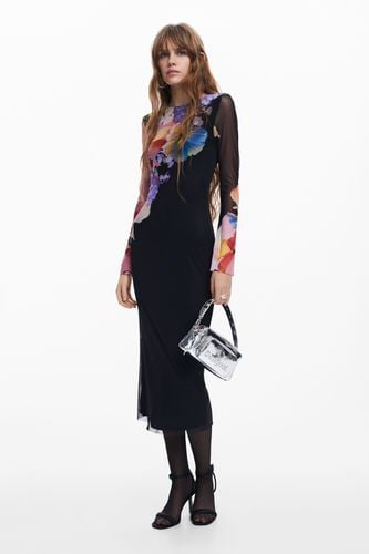 Vestido midi flores - BLACK - L - Desigual - Modalova