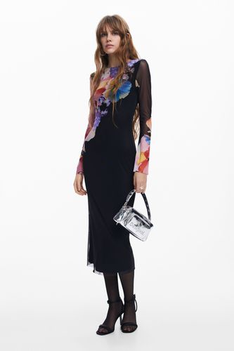 Vestido midi flores - BLACK - S - Desigual - Modalova