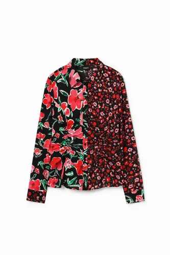 Camisa fruncida flores - RED - XL - Desigual - Modalova