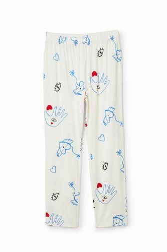 Heart pyjama trousers - WHITE - S - Desigual - Modalova