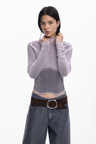 Striped textured sweater - RED - S - Desigual - Modalova