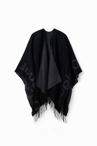 Reversible logo poncho - BLACK - U - Desigual - Modalova