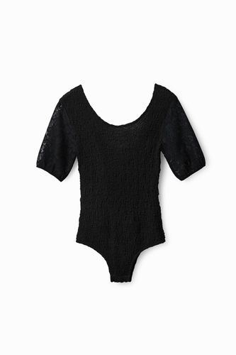 Ruffle-effect bodysuit - BLACK - L - Desigual - Modalova