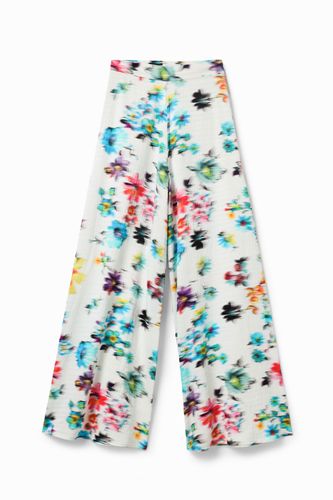 Blurry flowers maxi trousers - S - Desigual - Modalova