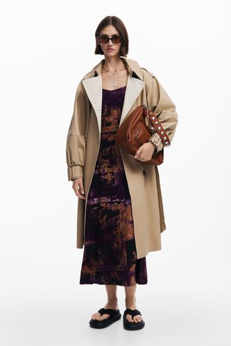 Combined trench coat - BROWN - XS - Desigual - Modalova