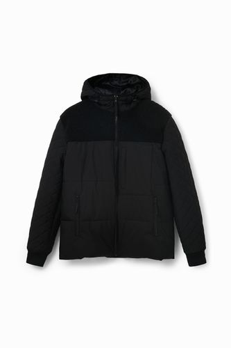 Plain hooded jacket - BLACK - XXL - Desigual - Modalova