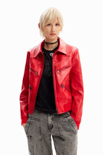 Retro biker jacket - RED - L - Desigual - Modalova