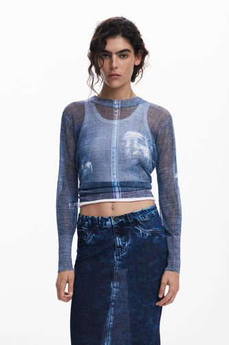 Jersey desgaste - BLUE - S - Desigual - Modalova