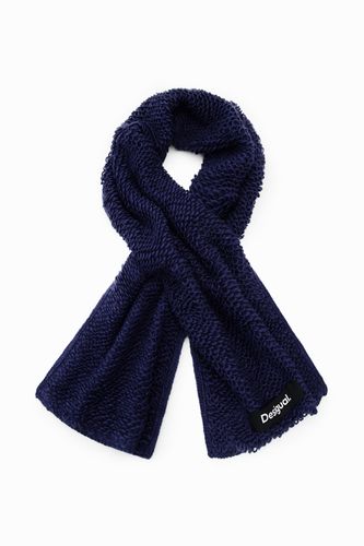 Long bouclé scarf - BLUE - U - Desigual - Modalova