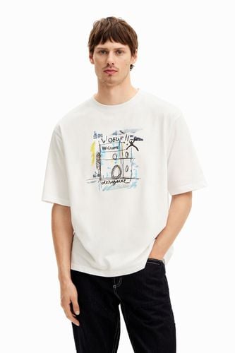 Arty design t-shirt - WHITE - S - Desigual - Modalova