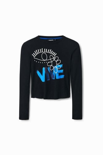 Cropped “Vive” T-shirt - - XS - Desigual - Modalova
