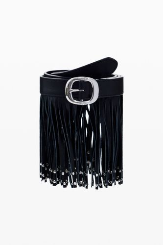 Faux leather fringe belt - 85 - Desigual - Modalova