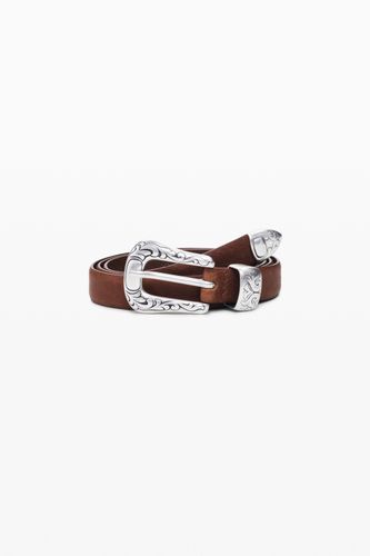 Cowboy buckle leather belt - 85 - Desigual - Modalova