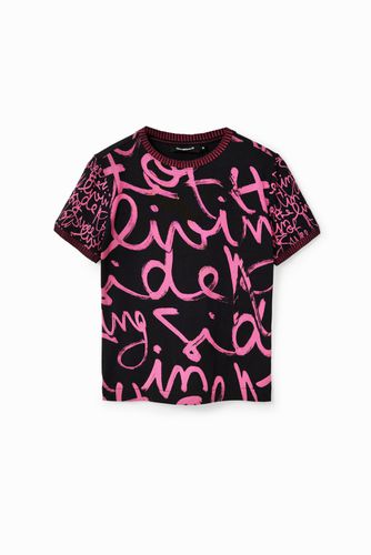 Camiseta mensajes contraste - Desigual - Modalova