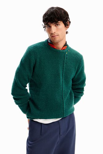 Wool texture pullover - GREEN - L - Desigual - Modalova
