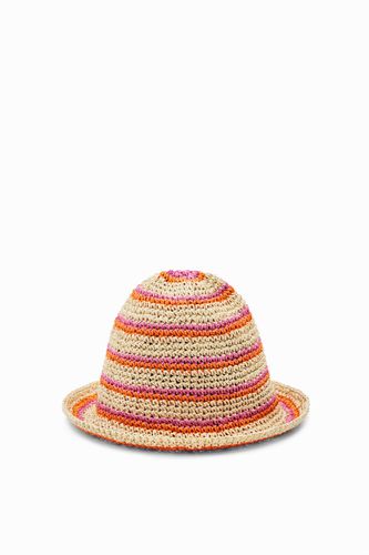 Gorro bucket rafia rayas - RED - U - Desigual - Modalova