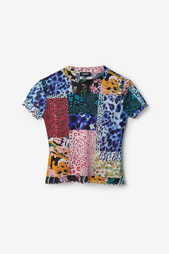Slim tulle patchwork T-shirt - - XS - Desigual - Modalova