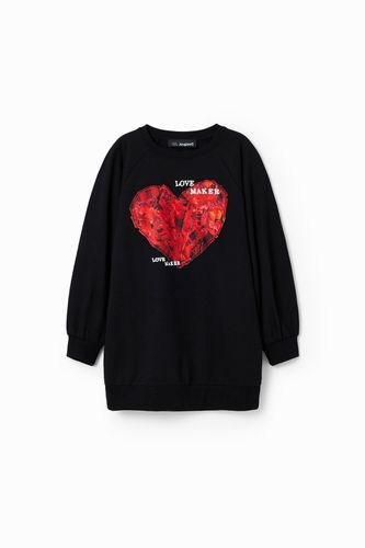 Heart sweatshirt dress - 3/4 - Desigual - Modalova