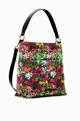 Large floral bucket bag - GREEN - U - Desigual - Modalova