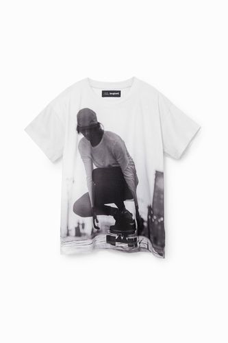 Camiseta skater - BLACK - 3/4 - Desigual - Modalova