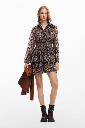 Short floral dress - BLACK - L - Desigual - Modalova