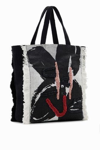 Bolso shopper grande flor - Desigual - Modalova