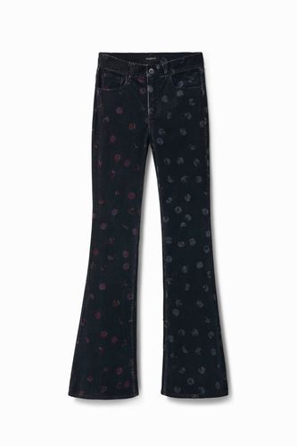 Corduroy trousers with polka dot print - - 34 - Desigual - Modalova