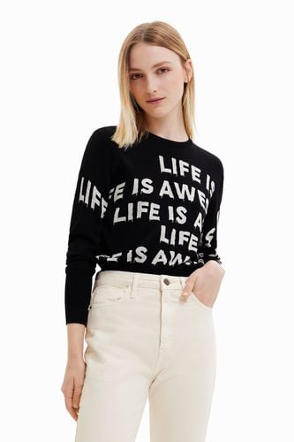 Life is awesome" pullover - - L - Desigual - Modalova