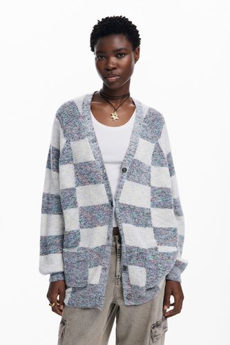 Combined knit cardigan - WHITE - L - Desigual - Modalova