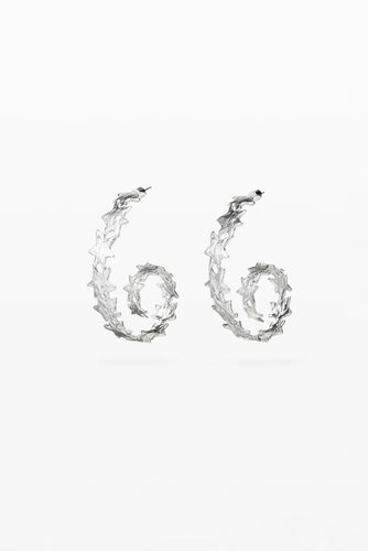 Spiral earrings with silver-plated Zalio star design. - - U - Desigual - Modalova