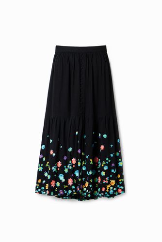 Falda maxi flores - BLACK - S - Desigual - Modalova