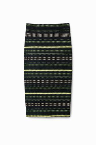 Striped slim midi skirt - - XS - Desigual - Modalova