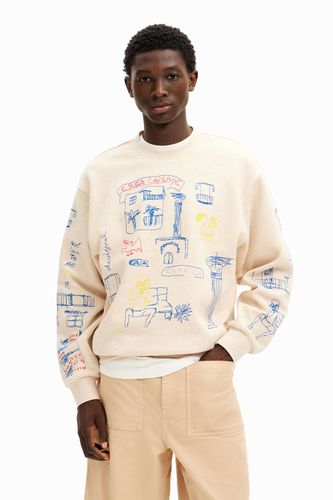 Illustration design sweatshirt - L - Desigual - Modalova