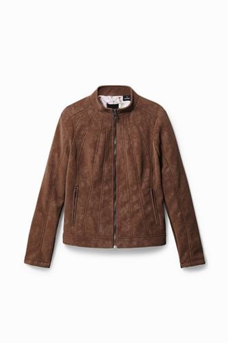 Slim biker jacket - BROWN - S - Desigual - Modalova