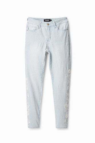 Striped skinny jeans - BLUE - 34 - Desigual - Modalova