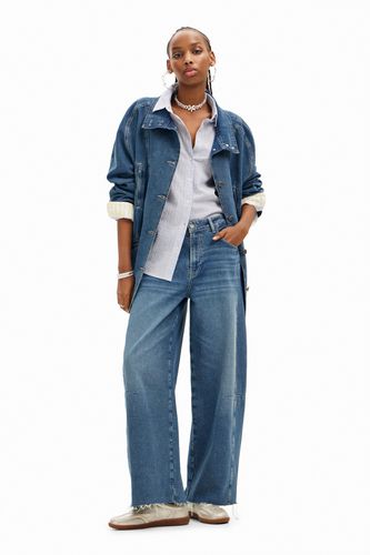 Long straight-cut jeans. - - 42 - Desigual - Modalova