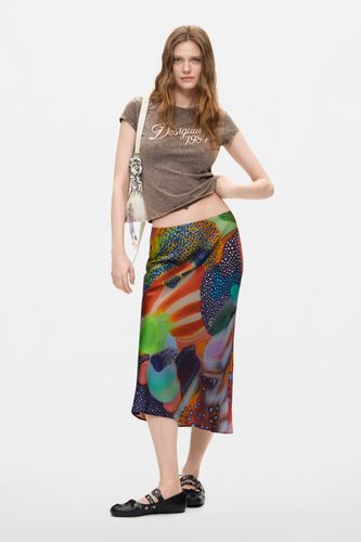 Falda Midi Estampada - BLACK - L - Desigual - Modalova