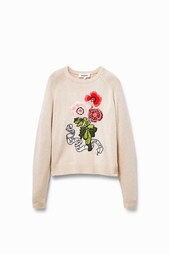 Embroidered flower jumper - - XXL - Desigual - Modalova