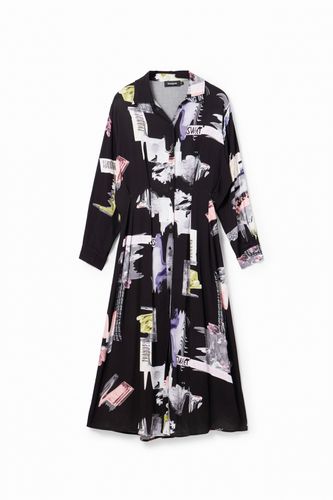 Vestido midi camisero - BLACK - L - Desigual - Modalova