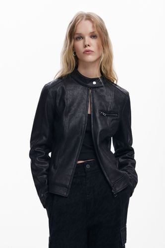 Regular biker jacket - BLACK - L - Desigual - Modalova